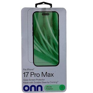Onn: Glass Screen Protector iPhone 17 Pro Max, Durable Glass